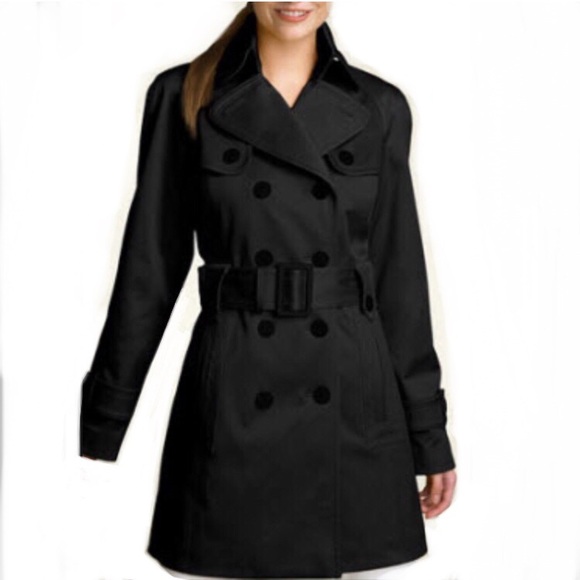 Jessica Simpson Jackets & Blazers - Jessica Simpson Black Satin Trench Coat Jessica Simpson Jackets & Blazers - Jessica Simpson Black Satin Trench Coat